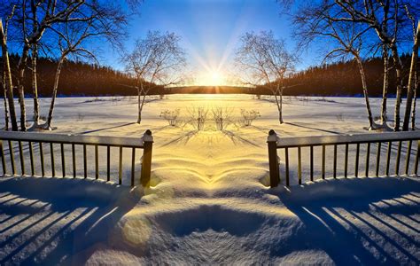 Snow Melting At Early Spring Sunset Free Image Download