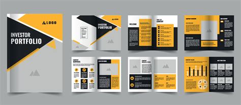 Investor Portfolio Template Design Or Company Profile Brochure Layout