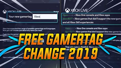 How To Change Your Xbox One Gamertag For Free 2019 New Gamertag