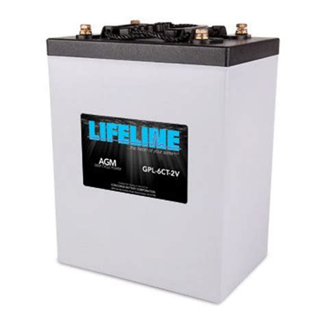 Gpl 6ct 2v Lifeline 2v 900 Ah Deep Cycle Sealed Agm Battery