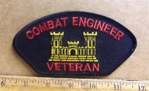 Us Army Combat Engineer Veteran Embroidered Patch Embroidered