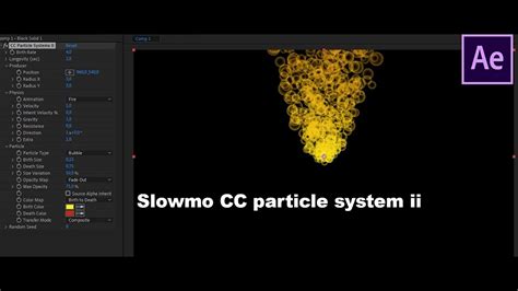 Ae Tutorial Slow Motion Cc Particle System Ii Youtube