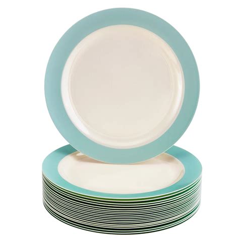 Disposable Dinner Plates Heavy Duty Plastic Dishes Elegant Fine