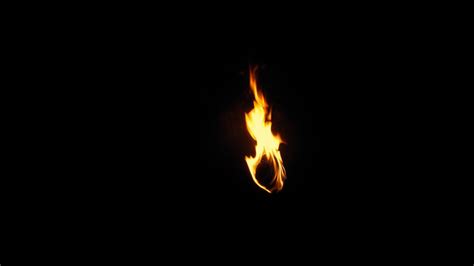 Burning Torch In The Dark Compositing Element Stock Footage Videohive