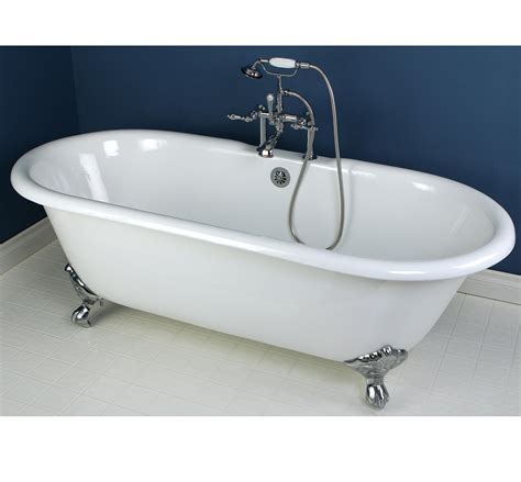 Compared to a cast iron bathtub, an acrylic bathtub cannot weather heavy impacts and will chip when compared to cast iron bathtubs, they have a small list of pros and cons between them as their. Kingston Brass Aqua Eden VCTND673123T1 Cast Iron Safe and ...