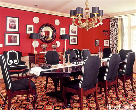 Mary Mcdonalds Bold Design Red Dining Room Red Rooms Dining Room