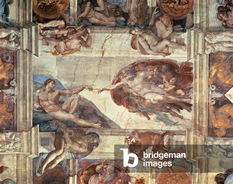 Image Of The Creation Of Adam Detail From The Sistine Ceiling 1511 12