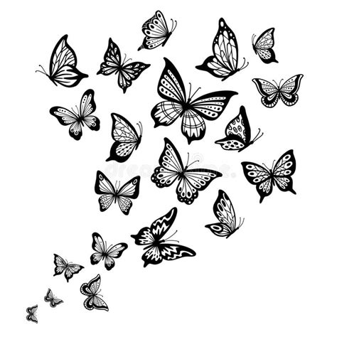 Drawing Butterflies Stencil Butterfly Moth Wings And Flying Insects