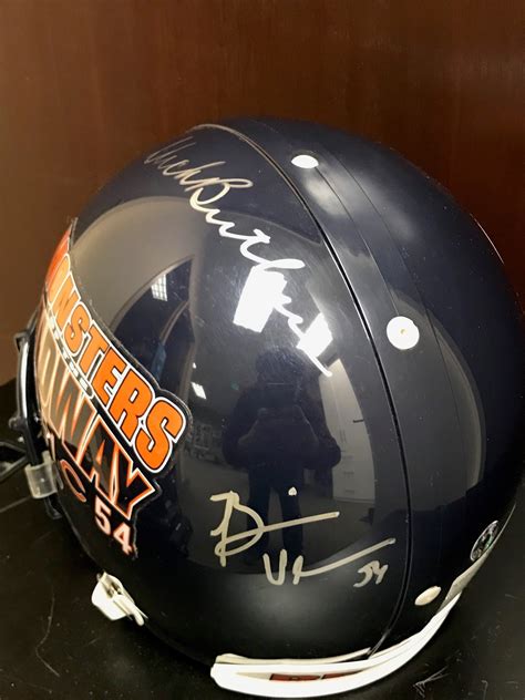 Charitybuzz Monsters Of The Midway Helmet Signed By Brian Urlacher Dick Butkus And Mike