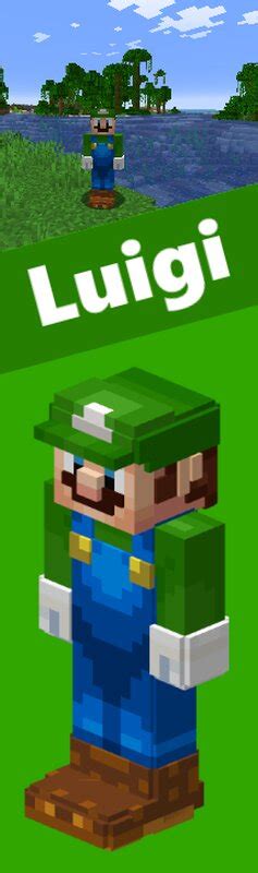 Minecraft Super Mario Luigi 3d Skin Java Supermario Minecraft Mod