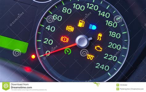 car speedometer symbols stock photography image
