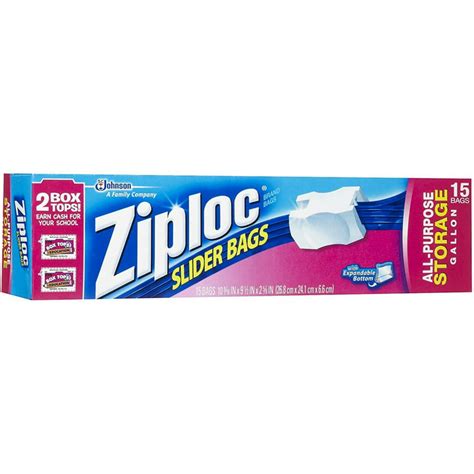 Ziploc Easy Zipper Storage Bags Gallon Size 15 Ea Pack Of 2