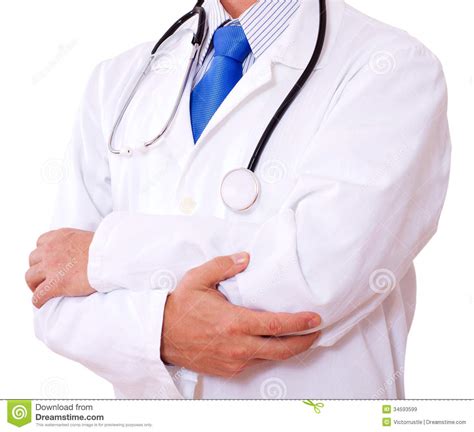 Doctor With Stethoscope Stock Image Image Of Isolated 34593599