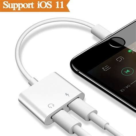 2 In 1 Iphone Headphone Adapter Splitter For Iphone 7 8 X 7 Plus