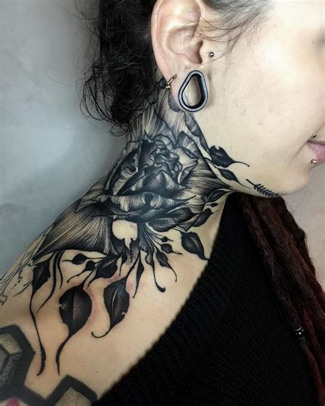 Awesome Neck Tattoo Designs Female Ideas