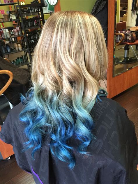 Lauren conrad's light blonde ombré hair. Beautiful long blond to blue Ombre hair using Pravana ...