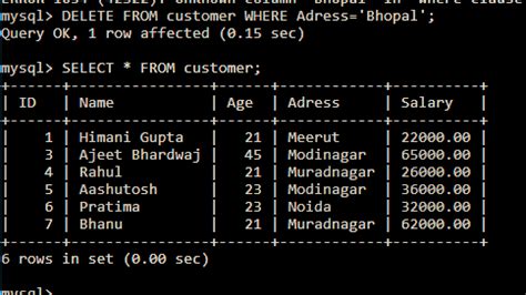 The command will conditionally delete a table if it exists. Learn SQL: How To Delete And Update Table in MySql with ...