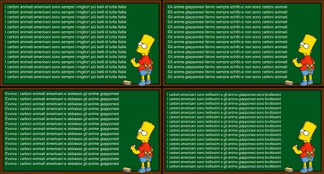 Bart Simpson Scrive Alla Lavagna Che I Cartoni Animati Americani Sono