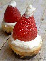Images of Santa Hat Mini Cheesecakes