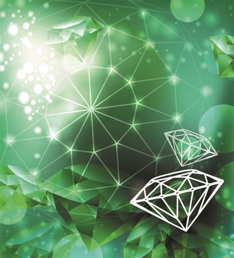 Green Diamond Backgrounds Vector 03 Free Download