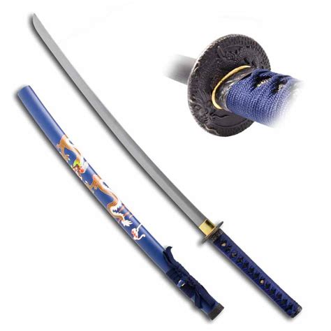 Blue Dragon Katana Sharpened Blue Dragon Samurai Sword Sharp
