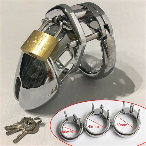 Male Chasity Cage Belt Device Lockable BDSM Bondage For Slave