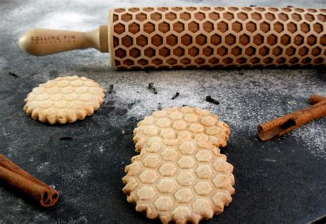 Honeycomb Rolling Pin Embossing Rolling Pin Laser Engraved Etsy