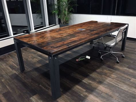 Buy Hand Made Industrial Conference Table Made To Order From