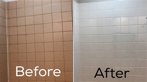 Stunning painting bathroom tile before and after collection. Refinishing ceramic tile in my bathroom (before and after ...
