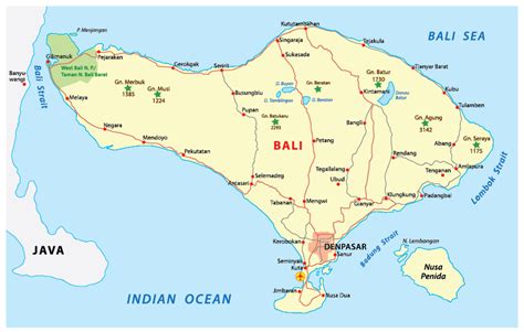 Bali Map Complete Map Of Regions The South Attractions More