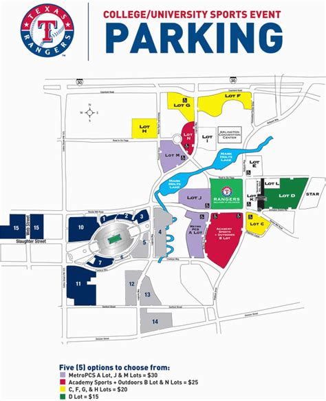 Texas Rangers Parking Map Secretmuseum