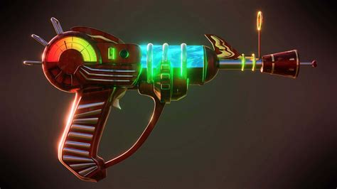 Raygun Call Of Duty Black Ops Zombies Low Poly 3d Model Finished