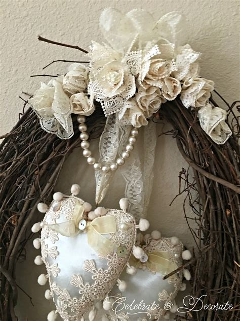 Vintage Style Valentines Wreath Celebrate And Decorate