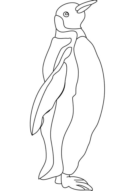 A cartoon drawing of cute baby penguin coloring page. The Cute Penguins Animal Printable Pages