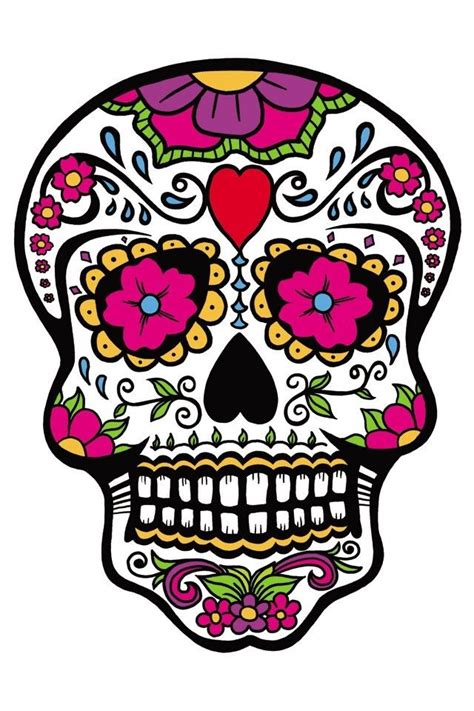 Se caracterizan por ser máscaras de calaveras mexicanas, muy coloridas y floreadas. Sugar skull | Tatuajes de calaveras mexicanas, Arte del ...