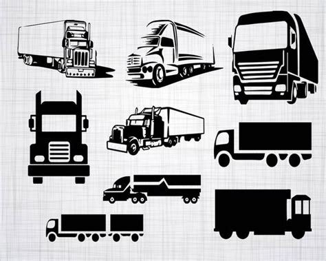 Free Silhouette Semi Truck Svg Free Svg Png Eps Dxf File