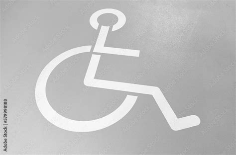 Wheelchair Icon On A Disabled Parking Place In A Multistory Car Park