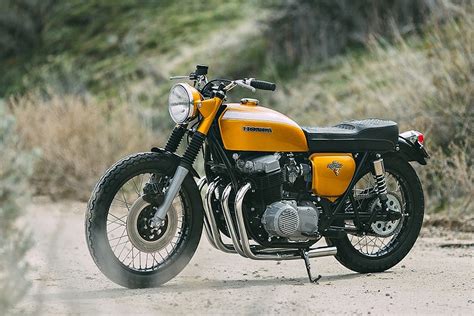 Custom 1971 Honda CB750 Motorcycle is a Golden Beauty