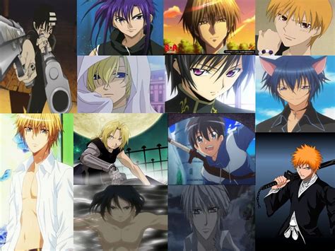 Only pictures of anime boys. Hot anime guys collage some are good picks but I think ...