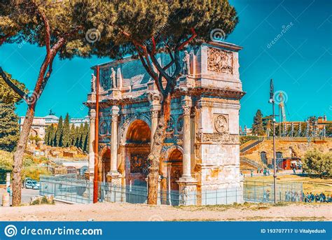 Rome Italy May 08 2017 Arch Of Constantine Italian Arco Di