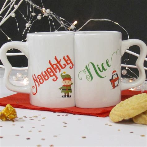Naughty And Nice Christmas Mug Set By Perfect Personalised Ts