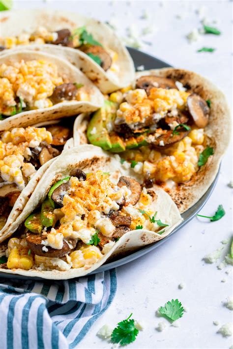 Here's where you'll find vegetarian and vegan tacos, burritos, enchiladas, fajitas, and more! Vegetarian Mexican Street Corn Tacos - Sprinkles & Sea Salt