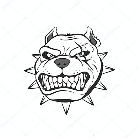 Pictures Angry Pitbull Picture Angry Pitbull — Stock Vector © Moz87