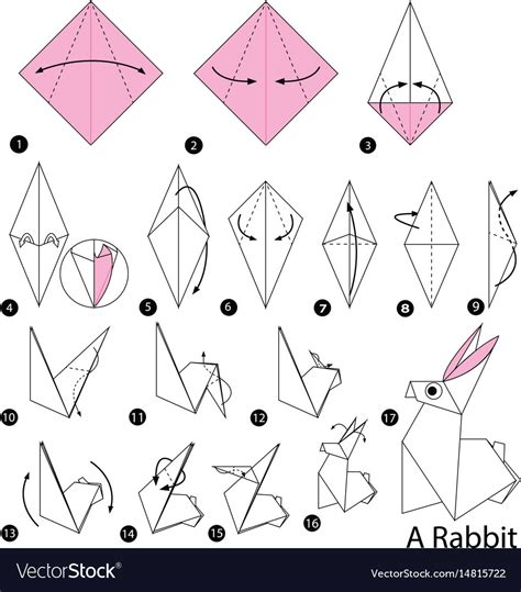 Easy Origami Rabbit Instructions Origami Rabbit Face Paper Craft