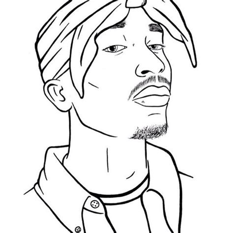 Tupac Tupac Art Drawing Tupac Art Guy Drawing Rapper Art