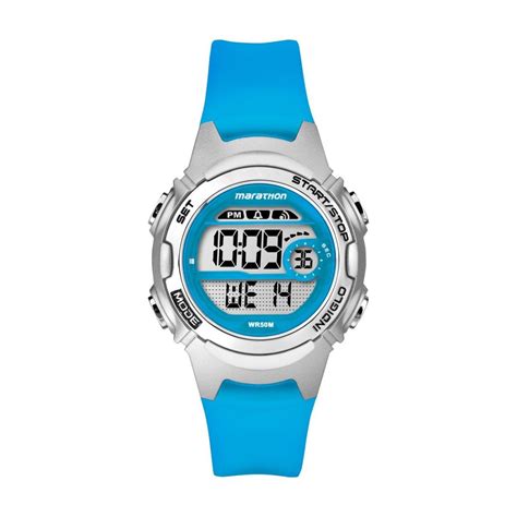 buy timex tw5k96900 marathon blue resin quartz watch women online in uae sharaf dg