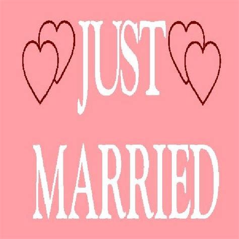 Just Married Reusable Plastic Stencil Sign Stencil