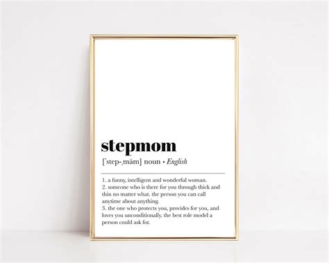 Stepmom Definition Print Stepmom T Mothers Day T Etsy