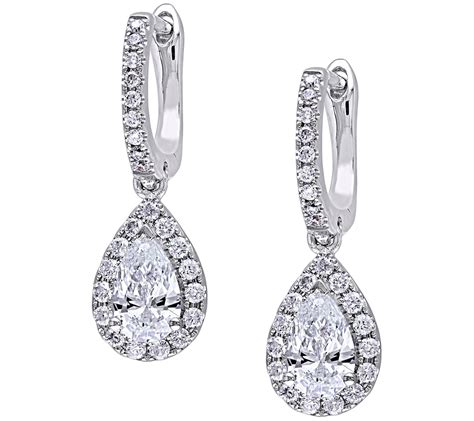 Affinity 140 Cttw Diamond Halo Lever Back Earrings 14k