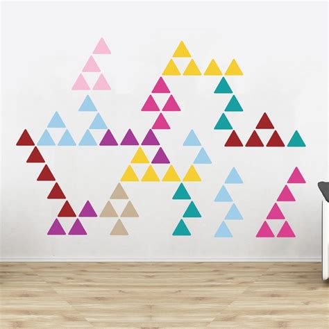 Triangle Pattern Wall Stickers Vinyl Impression